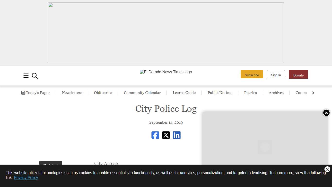 City Police Log | El Dorado News